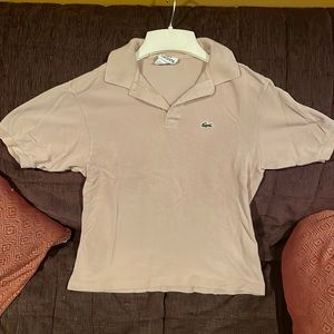 Size 16 kid’s Lacoste tan collared shirt